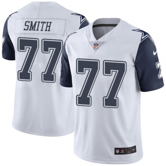 Men's Nike Dallas Cowboys #77 Tyron Smith Limited White Rush Vapor Untouchable NFL Jersey - Ujersey