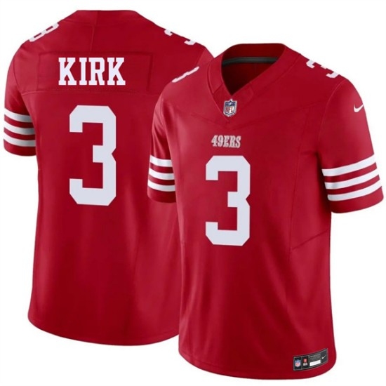 Men's San Francisco 49ers #3 Christian Kirk Red 2026 F.U.S.E. Vapor Untouchable Limited Football Stitched Jersey - Ujersey