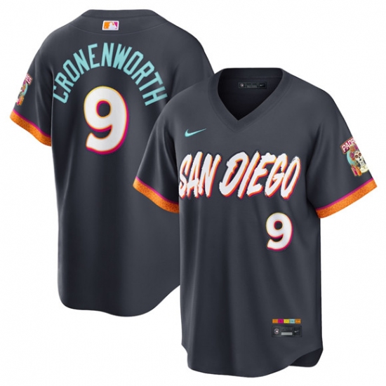 Men's San Diego Padres #9 Jake Cronenworth Obsidian 2026 City Connect Stadium Limited Stitched Baseball Jersey - Ujersey