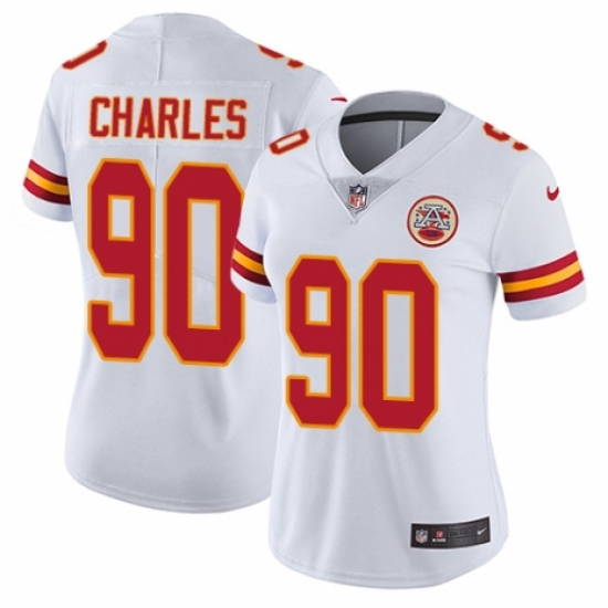 Women's Nike Kansas City Chiefs #90 Stefan Charles White Vapor Untouchable Elite Player NFL Jersey - Ujersey