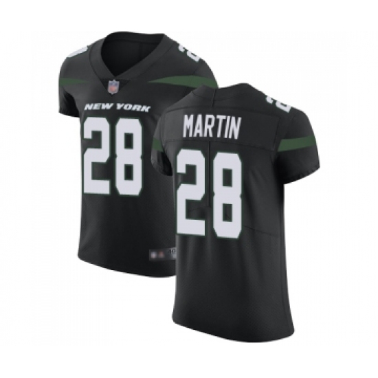 Men's New York Jets #28 Curtis Martin Black Alternate Vapor Untouchable Elite Player Football Jersey - Ujersey