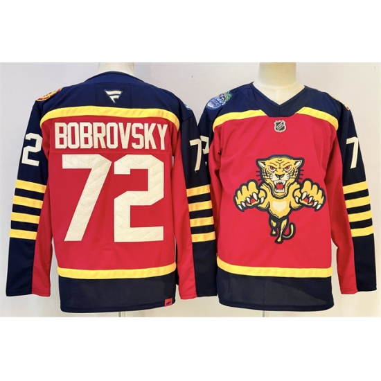Men's Florida Panthers #72 Sergei Bobrovsky Red 2026-2026 Winter Classic Stitched Hockey Jersey - Ujersey