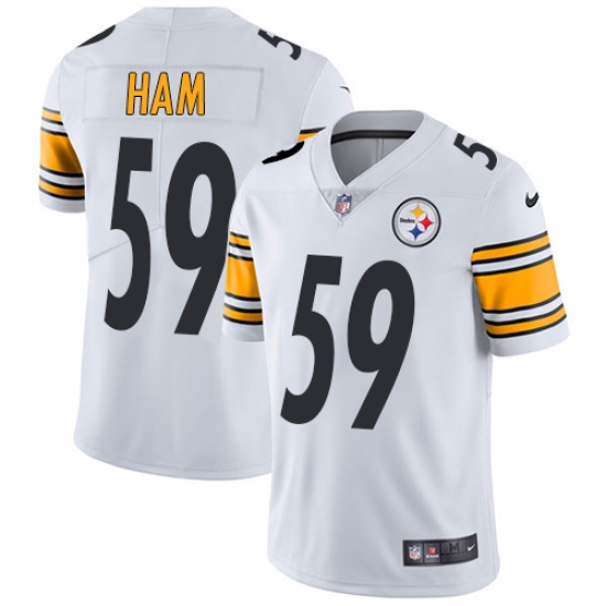 Youth Nike Pittsburgh Steelers #59 Jack Ham White Vapor Untouchable Limited Player NFL Jersey - Ujersey