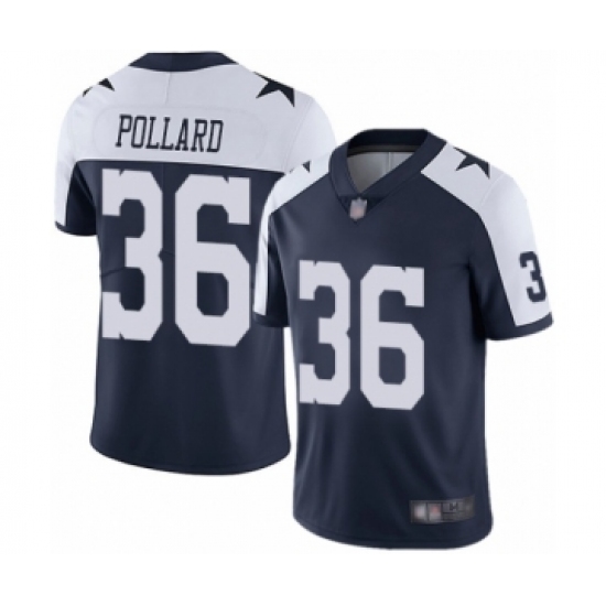 Men's Dallas Cowboys #36 Tony Pollard Navy Blue Throwback Alternate Vapor Untouchable Limited Player Football Jersey - Ujersey