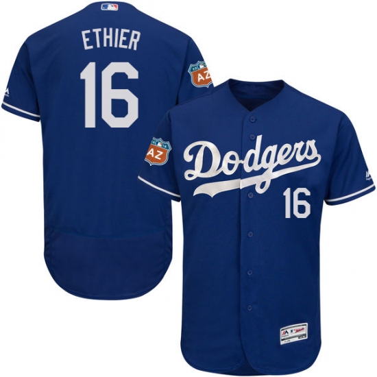 Men's Majestic Los Angeles Dodgers #16 Andre Ethier Royal Blue Flexbase Authentic Collection MLB Jersey - Ujersey
