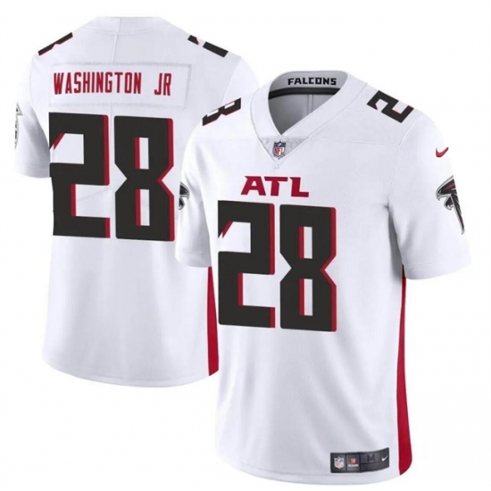 Men's Atlanta Falcons #28 Carlos Washington Jr White Vapor Untouchable Limited Football Stitched Jersey - Ujersey