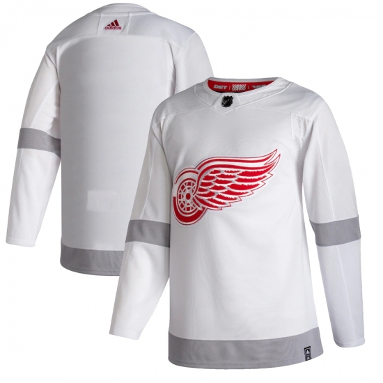 Men's Detroit Red Wings adidas Blank White 2020-21 Reverse Retro Authentic Jersey - Ujersey