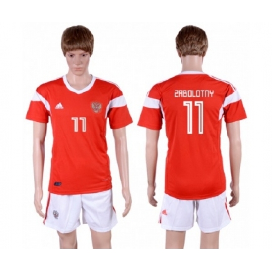 Russia #11 Zabolotny Home Soccer Country Jersey