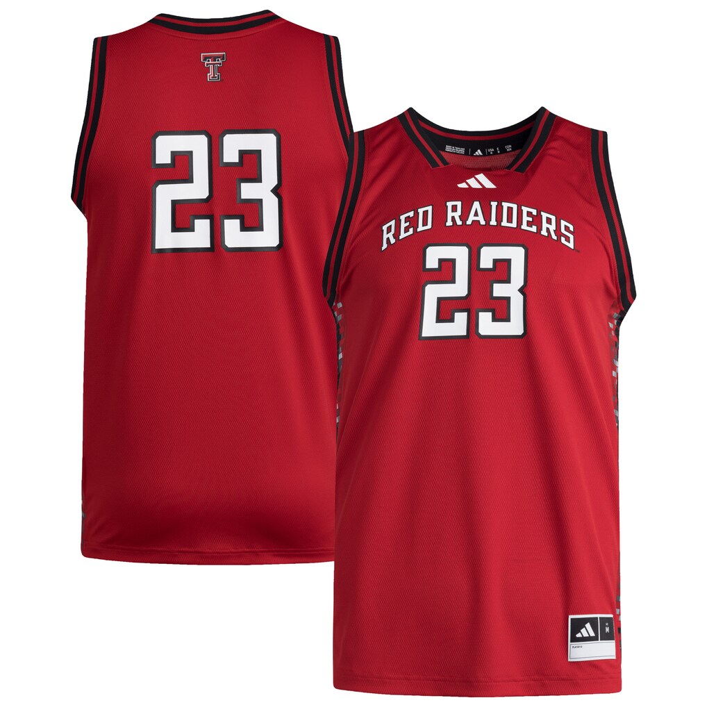 Men's adidas #23 Red Texas Tech Red Raiders Replica Swingman Jersey - ujerseystore