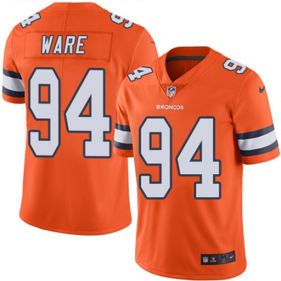 Youth Nike Denver Broncos #94 DeMarcus Ware Elite Orange Rush Vapor Untouchable NFL Jersey - Ujersey