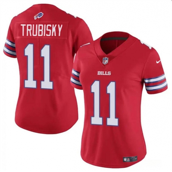 Women's Buffalo Bills #11 Mitch Trubisky Red Vapor Stitched Football Jersey(Run Small) - Ujersey