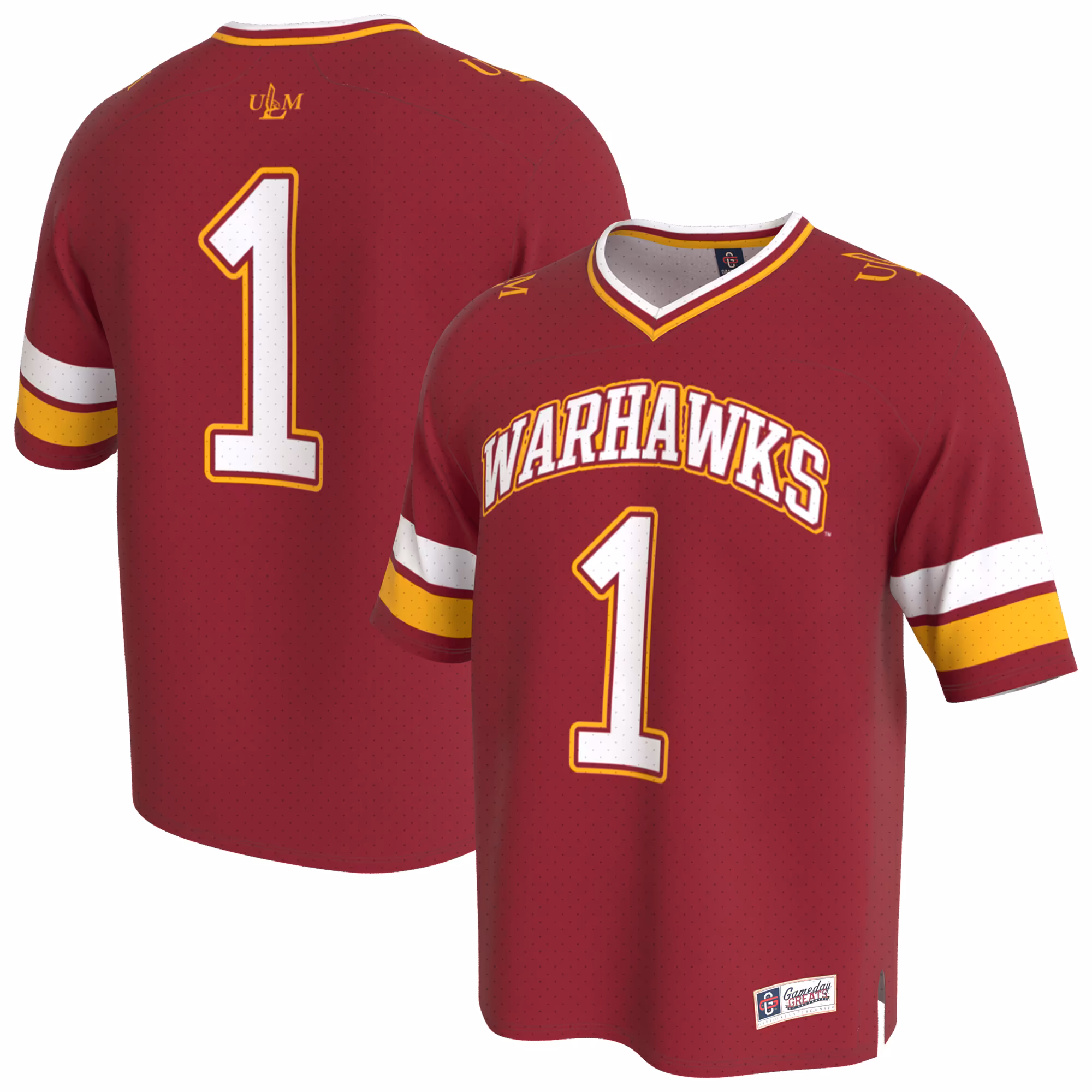 Youth GameDay Greats Maroon ULM Warhawks Lightweight Collegiate Football Fashion Jersey - Ujersey Shop