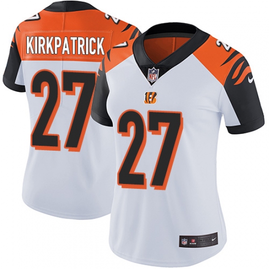 Women's Nike Cincinnati Bengals #27 Dre Kirkpatrick Vapor Untouchable Limited White NFL Jersey - Ujersey