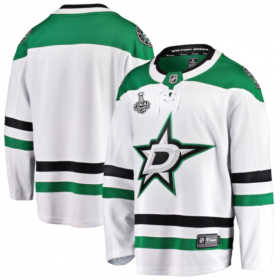 Men's Dallas Stars Blank Fanatics Branded White 2020 Stanley Cup Final Bound Away Breakaway Jersey - Ujersey