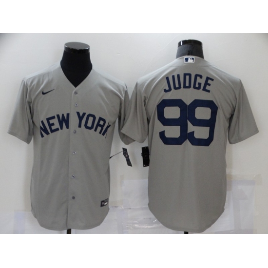Men's Nike New York Yankees #99 Aaron Judge Gray Game 2021 Field of Dreams Jersey - Ujersey