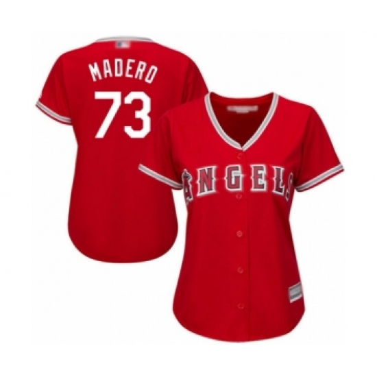 Women's Los Angeles Angels of Anaheim #73 Luis Madero Authentic Red Alternate Cool Base Baseball Player Jersey - Ujersey
