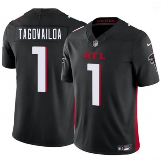 Men's Atlanta Falcons #1 Tua Tagovailoa Black 2026 F.U.S.E. Vapor Untouchable Limited Football Stitched Jersey - Ujersey