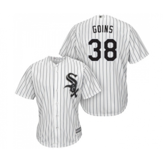 Youth Chicago White Sox #38 Ryan Goins Replica White Home Cool Base Baseball Jersey - Ujersey