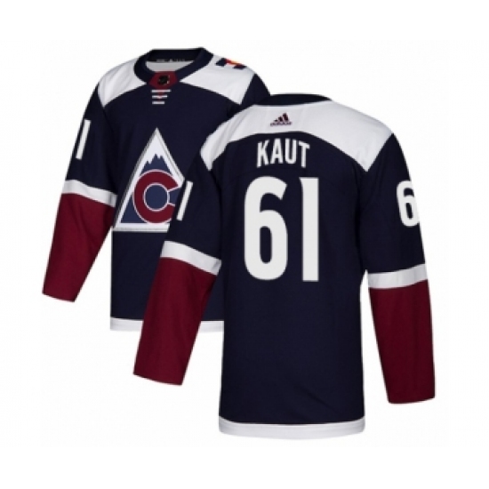 Youth Adidas Colorado Avalanche #61 Martin Kaut Premier Navy Blue Alternate NHL Jersey - Ujersey