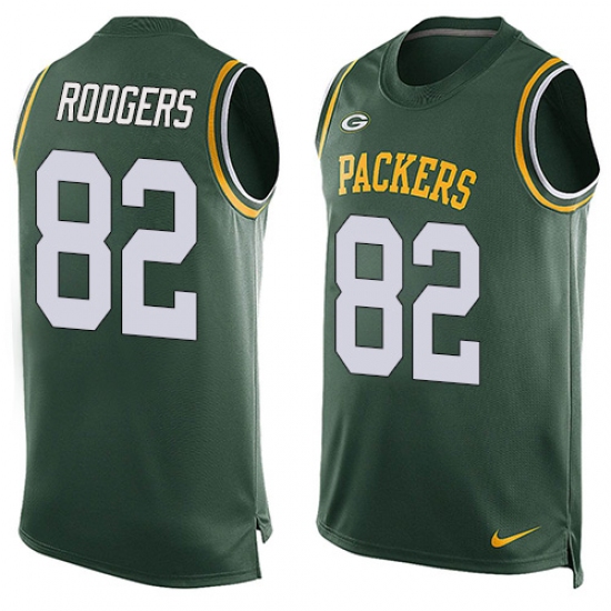Men's Nike Green Bay Packers #82 Richard Rodgers Limited Green Player Name & Number Tank Top NFL Jersey - Ujersey
