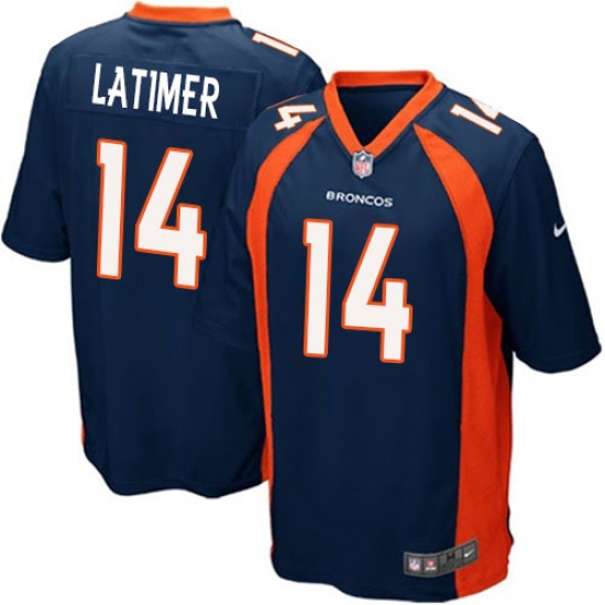 Men's Nike Denver Broncos #14 Cody Latimer Game Navy Blue Alternate NFL Jersey - Ujersey
