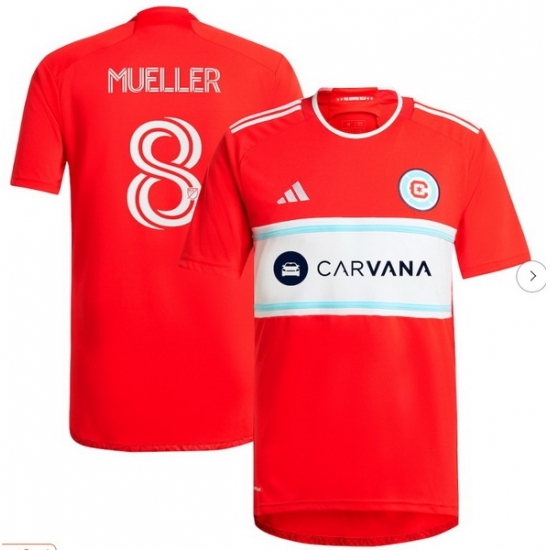 Men's Chicago Fire Chris Mueller adidas Red 2024 Return To Red Replica Player Jersey - Ujersey