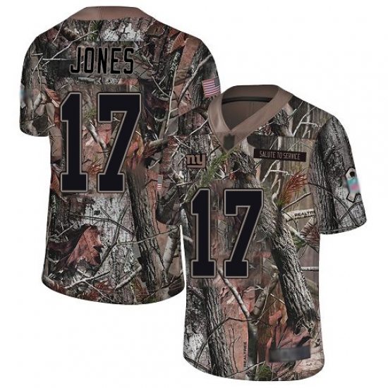 Youth Nike New York Giants #17 Daniel Jones Camo Stitched NFL Limited Rush Realtree Jersey - Ujersey