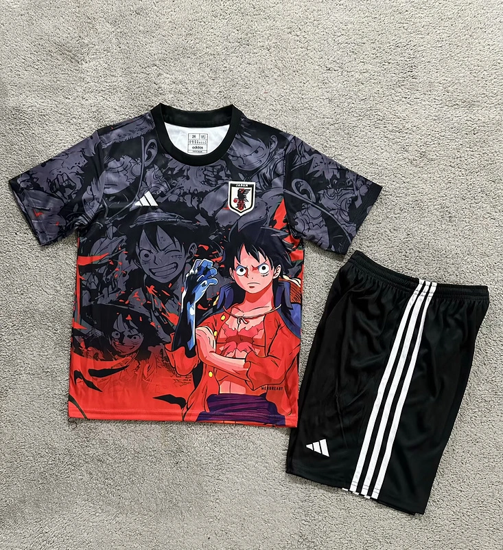 Japan Soccer Jersey One Piece Special Edition Kids Kit Jersey+Shorts 2025 - U-jersey