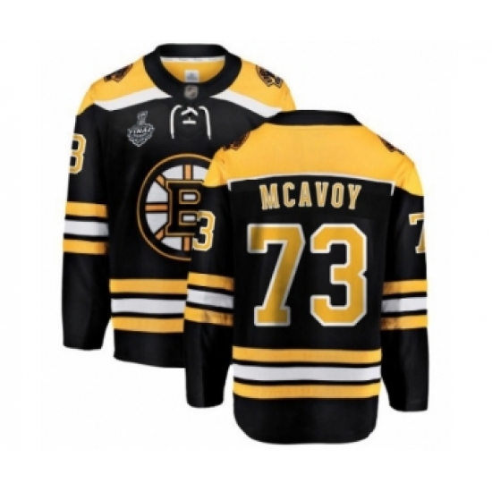 Youth Boston Bruins #73 Charlie McAvoy Authentic Black Home Fanatics Branded Breakaway 2019 Stanley Cup Final Bound Hockey Jersey - Ujersey