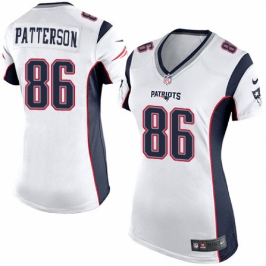 Women's Nike New England Patriots #86 Cordarrelle Patterson Game White NFL Jersey - Ujersey