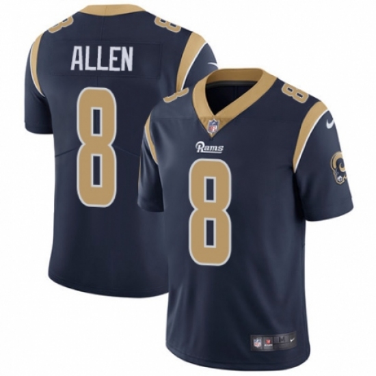 Youth Nike Los Angeles Rams #8 Brandon Allen Navy Blue Team Color Vapor Untouchable Limited Player NFL Jersey - Ujersey