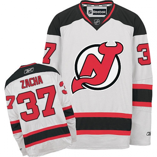 Women's Reebok New Jersey Devils #37 Pavel Zacha Authentic White Away NHL Jersey - Ujersey