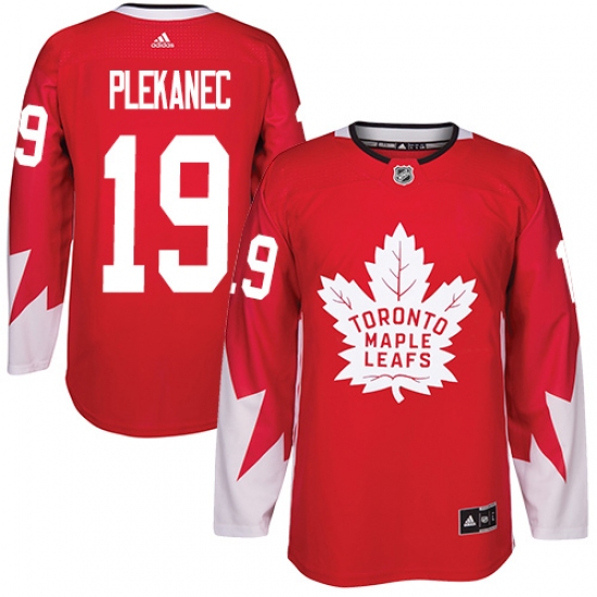 Youth Adidas Toronto Maple Leafs #19 Tomas Plekanec Authentic Red Alternate NHL Jersey - Ujersey