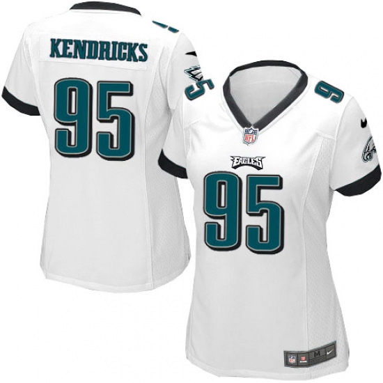Women's Nike Philadelphia Eagles #95 Mychal Kendricks Game White NFL Jersey