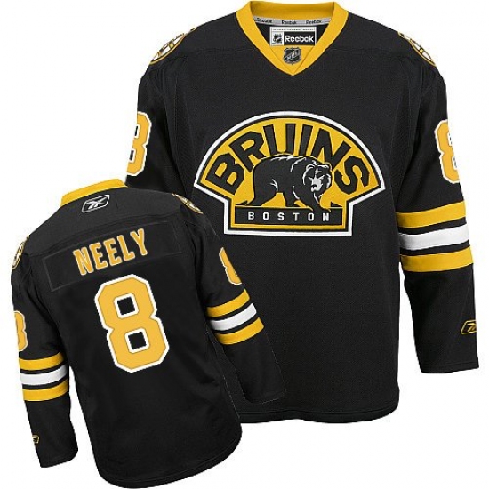 Women's Reebok Boston Bruins #8 Cam Neely Authentic Black Third NHL Jersey - Ujersey