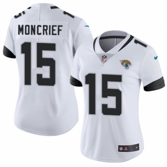 Women's Nike Jacksonville Jaguars #15 Donte Moncrief White Vapor Untouchable Limited Player NFL Jersey - Ujersey