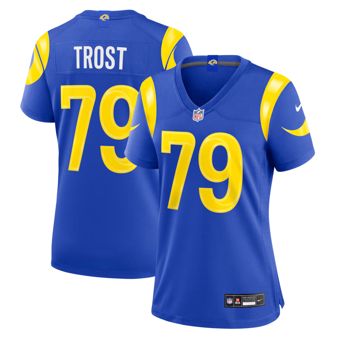 Women's Los Angeles Rams Keagen Trost Nike Royal Team Game Jersey - Ujersey