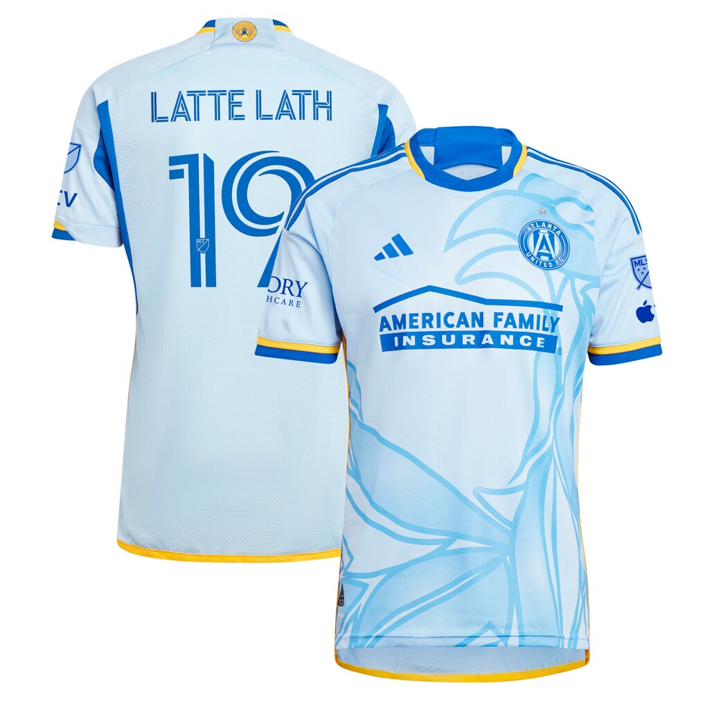 Men's Atlanta United FC Emmanuel Latte Lath adidas Light Blue 2024 The Resurgens Kit Authentic Player Jersey - Ujersey