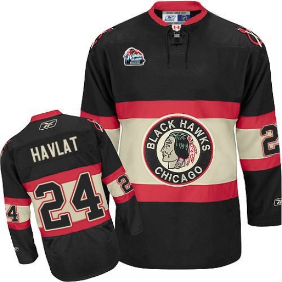 Men's Reebok Chicago Blackhawks #24 Martin Havlat Premier Black Winter Classic NHL Jersey - Ujersey