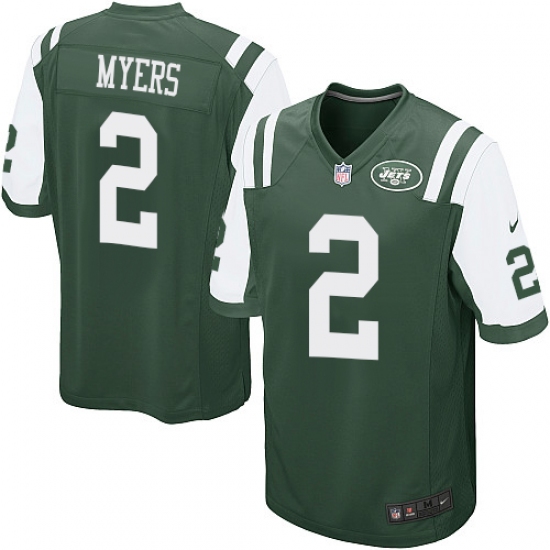 Men's Nike New York Jets #2 Jason Myers Game Green Team Color NFL Jersey - Ujersey