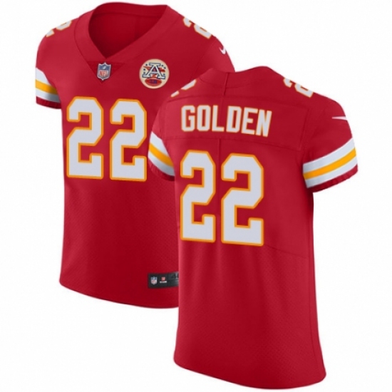 Men's Nike Kansas City Chiefs #22 Robert Golden Red Team Color Vapor Untouchable Elite Player NFL Jersey - Ujersey