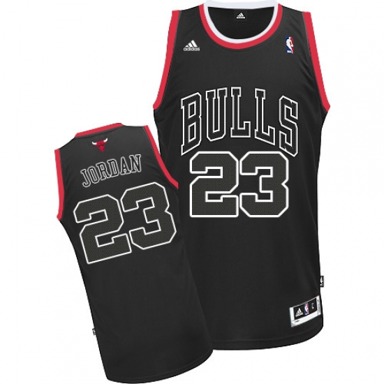 Men's Adidas Chicago Bulls #23 Michael Jordan Swingman Black Shadow NBA Jersey - Ujersey