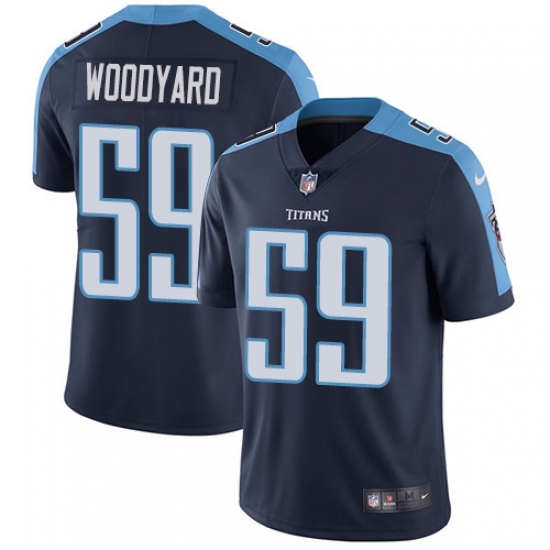 Men's Nike Tennessee Titans #59 Wesley Woodyard Navy Blue Alternate Vapor Untouchable Limited Player NFL Jersey - Ujersey