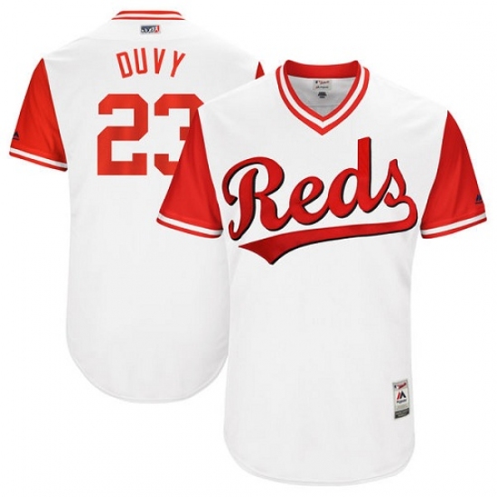 Men's Majestic Cincinnati Reds #23 Adam Duvall 