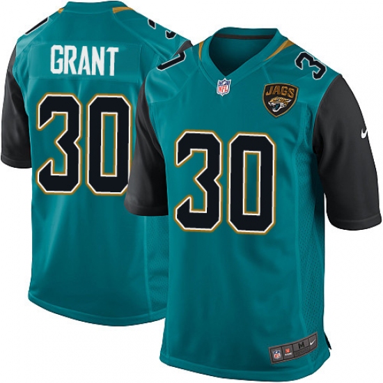 Men's Nike Jacksonville Jaguars #30 Corey Grant Game Teal Green Team Color NFL Jersey - Ujersey