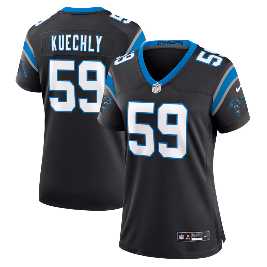 Women's Carolina Panthers Luke Kuechly Nike Black Team Game Jersey