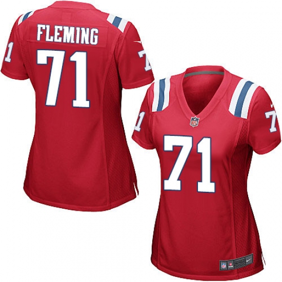 Women's Nike New England Patriots #71 Cameron Fleming Game Red Alternate NFL Jersey - Ujersey