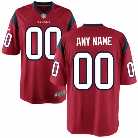Mens Houston Texans Nike Red Customized Alternate Game Jersey - Ujersey