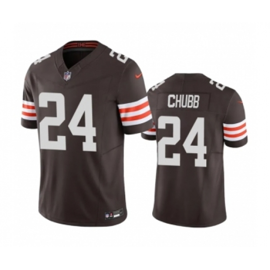 Men's Cleveland Browns #24 Nick Chubb Brown 2023 F.U.S.E. Vapor Untouchable Limited Stitched Jersey - Ujersey