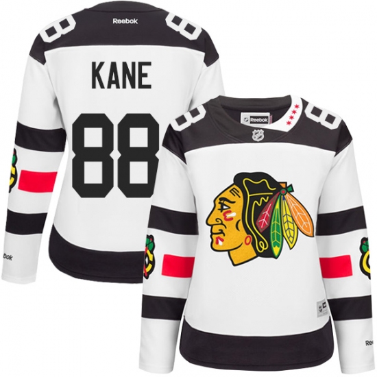 Women's Reebok Chicago Blackhawks #88 Patrick Kane Premier White 2016 Stadium Series NHL Jersey - Ujersey